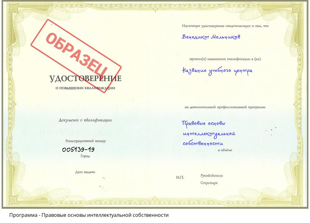 Правовые основы интеллектуальной собственности Междуреченск