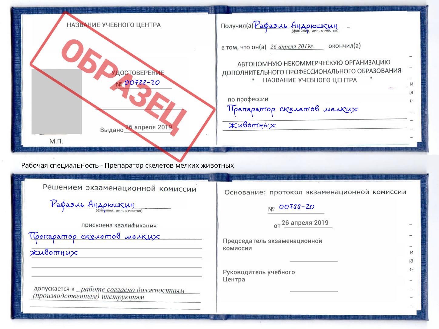 Препаратор скелетов мелких животных Междуреченск